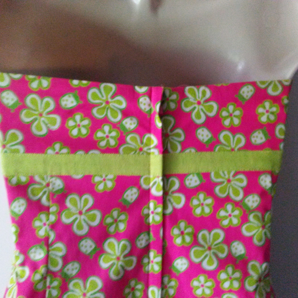 Lilly Pulitzer Stapless Pink Floral Dress Size 10 - Picture 5 of 5